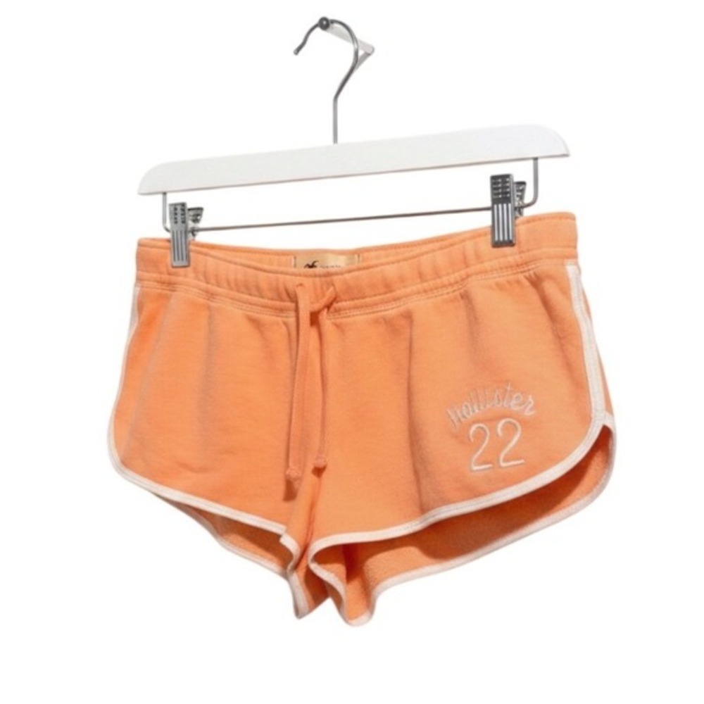 Y2K‎ Hollister Micro Mini Shorts Pastel Peach Retro Track Stripe Lounge Size L